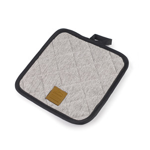 Gant de four Lacor gris matelassé avec patch en cuir pour la protection en cuisine - Product Image 1