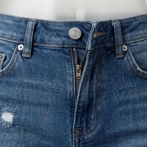 Women's Straight Button <b>Denim</b> Shorts Breathable Vintage Fashionable Stretched <b>Material</b> Trendy Customized Color Summer - Product Image 4