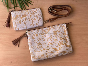 Sac à main en cuir de vache, combinaison, élégant, pour femmes, sacs à bandoulière avec même fourrure, pochette, nouvelle collection - Product Image 4