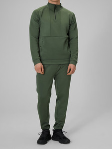 <b>Men</b>’s Half Zip Performance Tracksuit Set Premium Olive Green Activewear for <b>Men</b> <b>Slim</b> <b>Fit</b> Athletic <b>Jogger</b> Set Breathable Gym - Product Image 3
