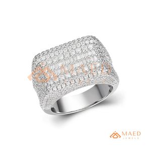 <b>Mens</b> <b>Silver</b> Tone Iced CZ Band <b>Ring</b> Luxury Hip Hop Statement <b>Ring</b> Fashion Jewelry Gift for <b>Men</b> - Product Image 6