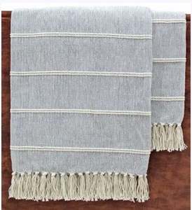 Plaid vintage écologique en coton biologique, style Raschel, tissé uni, ignifuge, taille personnalisée, quatre saisons, carré - Product Image 2