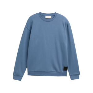 Plus Size Men's Knitted Plaid Sweatshirt <b>Round</b>-Neck Lightly <b>Brushed</b> Lining Breathable Anti-Pilling Regular Fit Straight Cut - Product Image 1