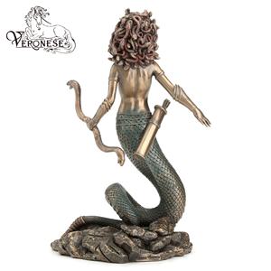 VERONESE DESIGN -MEDUSA- Figurine en résine de luxe artistique peinte à la main, mythologie grecque romaine, 13x11x22 CM, décoration d'intérieur européenne - Product Image 4