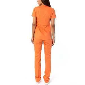 Medical scrub suit uniform <b>set</b> designed with breathable fabric top and pants for clinic hospital and healthcare environments - Product Image 2