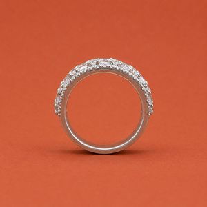Moissanite Eternity 925 <b>Sterling</b> <b>Silver</b> Band Luxury Fine Jewelry Engagement Style <b>Ring</b> <b>Mens</b> - Product Image 4