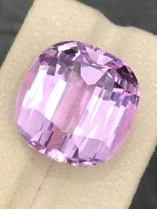 Kunzite Natural Untreated Step <b>Cushion</b> Cut Pastel Pink Lavender Loose Faceted Gemstone For Jewelry - Product Image 1