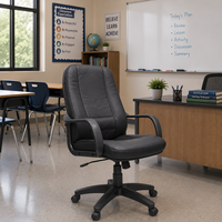 Chaise de bureau exécutive KINSHA, hauteur réglable, en cuir PU, avec roulettes pivotantes - Design moderne pour la maison, le bureau, l'école, l'utilisation commerciale