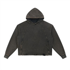 Custom Design High Quality Pullover Acid Wash <b>Hoodies</b> Casual Wear Plus Size Acid Wash <b>Hoodies</b> For Online Sale - Product Image 1