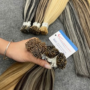 ผมต่อแบบเคราติน I-Tip เกรด Super Double Drawn Remy ผมแท้เวียดนาม เรียงเกล็ดผมอย่างเป็นธรรมชาติ ขายส่ง สีธรรมชาติ เงางาม เรียบลื่น - Product Image 6