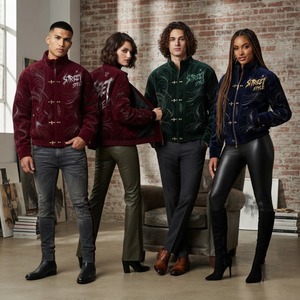 Vintage Washed Street Style <b>Leather</b> Bomber <b>Jacket</b> Premium Embroidered Oversized <b>Winter</b> Fashion Zip Casual Outerwear - Product Image 3