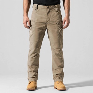 Pantalon cargo pour homme, coupe classique, coton mi-lourd, couleur unie, respirant, idéal pour le printemps - Product Image 1