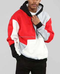 Personnalisé Rue Bonne Qualité Couper Coudre Conception Pull à Capuche Couture Bloc de Couleur Sweat à Capuche Homme Multicolore - Product Image 3