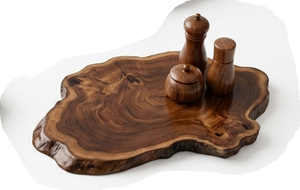 Bandeja de Servir Decorativa Hexagonal de Madera Estilo Art Deco, Plato Multifuncional Contemporáneo para Almacenamiento en la Cocina, Hecho a Mano con Grabado de Alta Calidad - Product Image 3