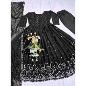 Vestido Anarkali Elegante de Diseño Indio y Pakistaní para Fiestas, con Dupatta y Pantalón para Ocasiones Especiales - Product Image 1