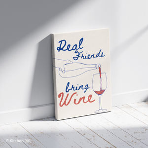 Arte de pared en lienzo para cocina, póster con ilustración de cita sobre vino, decoración moderna para pared de bar, impresión en lienzo - Product Image 2