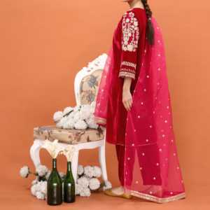 Ensemble en velours orné de 3 pièces pour femmes Collection de pantalons premium PW4267 - Product Image 1