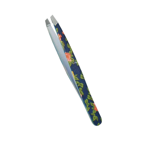 Pince à épiler de luxe ergonomique à double extrémité en acier inoxydable avec pointe inclinée pour maquillage et beauté - Product Image 4