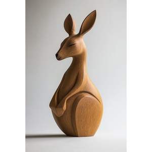 Escultura de Madera India Hecha a Mano por RR Enterprises para una Decoración del Hogar con Estilo - Product Image 3