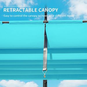 Pergola da Giardino in Alluminio 11 X 16 FT, Resistente alle Intemperie, con Tettoia Retrattile per Patio, Griglia, Gazebo, Prodotto per Vivere All'Aperto - Product Image 5