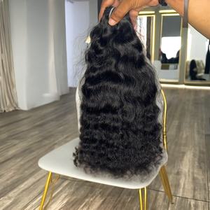 Extensiones de Cabello Remy Indio de Alta Calidad, Suaves, Brillantes, Onduladas Naturales, Lisas, Doblemente Tramadas, Cabello Humano Virgen Genius Weft - Product Image 6