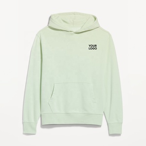 100% Cotton Hoodies Blank <b>Thick</b> <b>Fleece</b> Heavy Weight Oversized Hoodies Custom Print Logo Men's Hoodies & Sweatshirts - Product Image 1
