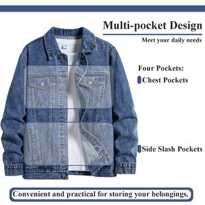 High Quality Custom <b>Men</b> <b>Denim</b> <b>Jacket</b> Custom Made Product Design Customized Casual Look Streetwear Low Price <b>Men's</b> <b>Denim</b> <b>Jacket</b> - Product Image 6
