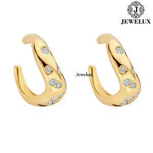 Natural VVS Diamond <b>Stud</b> Earrings 925 Sterling <b>Silver</b> Rhodium Plated IGI Certified Trendy Wedding for Parties Gifts From India - Product Image 2