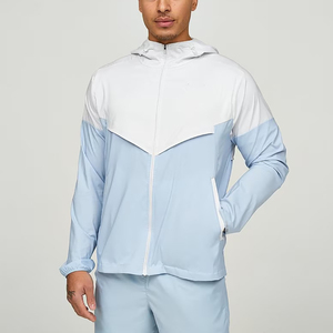 Chaqueta Bomber Impermeable y Cortavientos para Hombre, Diseño Color Block Verde Claro y Gris, Cierre Frontal con Cremallera, Corte Regular, Ropa de Invierno para Exteriores - Product Image 6