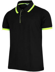 Polo en coton piqué personnalisé pour homme, manches courtes, bord contrastant, respirant, coupe décontractée, polos pour homme - Product Image 5