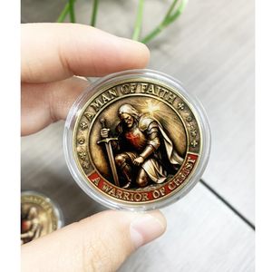 Moneda Conmemorativa de un Guerrero de Cristo, Monedas de Desafío Cristianas de Jesús, Token de Oración de Caballeros de Doble Cara, Regalos para Hombres Coleccionistas - Product Image 4