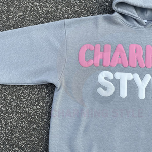 Sweat-shirt à capuche pour homme de haute qualité, personnalisé, avec impression 3D en relief du logo sur le devant, décontracté, uni, 100% coton, impression DTG - Product Image 5