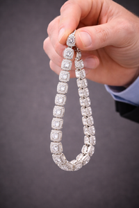 Best Diamond Tennis <b>Bracelet</b> Cushion Cut Lab Grown 10KT Gold Luxury Iced Out High End Party Wear Gift Jewelry Elegant Design - Product Image 6