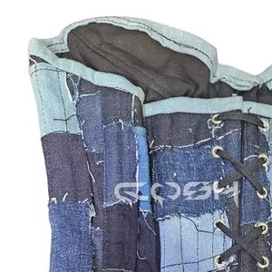 Achetez maintenant notre top tendance en jean patchwork style corset - Product Image 5
