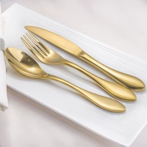 Ensemble de couverts personnalisables en acier inoxydable miroir, fourchettes et cuillères métalliques chaudes, pour usage en restaurant - Product Image 3