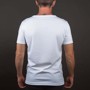 T-shirt pour homme personnalisé avec logo imprimé par transfert thermique, coupe classique, en maille épaisse polyester/coton, col rond, manches courtes, durable - Product Image 1