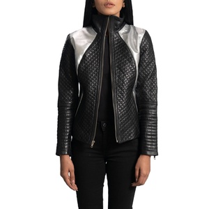 Premium Quality Women's Leather <b>Jacket</b> Fashionable Brown Black Casual Comfortable Front Zip Breathable Knitted Casual - Product Image 4