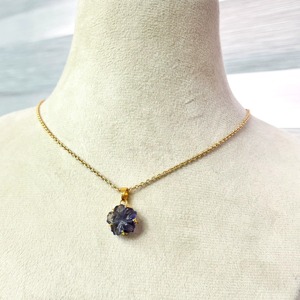 Natural <b>Rainbow</b> Fluorite Flower Charm Pendant Carved Crystal Gemstone Necklace For Women Birthday Gift Fashion Jewelry Wholesale - Product Image 1