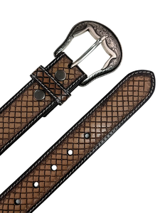 Direct Factory Rider's Trust Tan/Brown 32mm Hand <b>Tooled</b> Carved Western Style Genuine <b>Leather</b> Cow Hide Well Finished Belt - Product Image 4