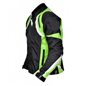 Blouson de moto pour homme, color-block, manches longues, coupe-vent, toutes saisons, vêtements de course, bleu, noir, blanc, polyester, nylon - Product Image 4