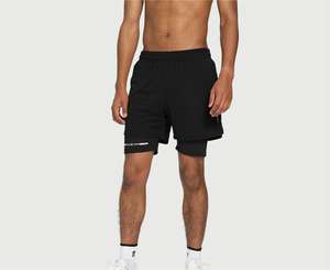 Men's Plus Size Double <b>Layer</b> Mesh Knitted Drawstring Casual Training Shorts Quick Dry Summer Fitness Gym Workout <b>Mid</b> Hot Canvas - Product Image 5