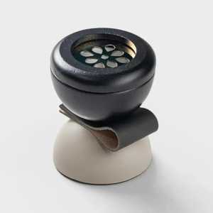 Premium Metal Resin Incense <b>Burner</b> with Sandalwood Base Aromatic Diffuser Speckled White and Brown All-Season Home Decor - Product Image 5