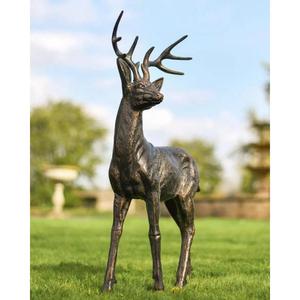 Decorative Handmade Large Size Bronze Reindeer Statue For <b>Christmas</b> Decoration Farm & Garden Supplier - Product Image 4