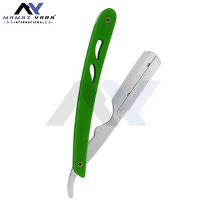 Professional <b>Single</b> Blade Stainless Steel Barber <b>Swing</b> Lock Safety Razor Custom Color Plastic Handle for Men Facial Shaving - Product Image 2
