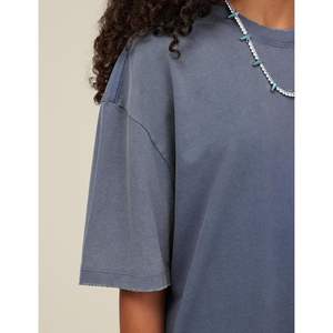 T-shirts de lavage vintage surdimensionnés unisexes T-shirts à col rond en coton épais en soie 100% T-shirts pour hommes 2025 - Product Image 2