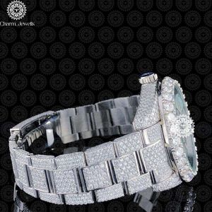 Charm_Jewells Luxury Tonneau <b>Watch</b> 38mm Stainless Steel Diamond Encrusted Sapphire Crystal Analog Quartz Women's Fashion - Product Image 4