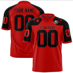 Direct Factory OEM ODM Support 100% Polyester Printed Striped Customizable Color Custom Team Name Short Front American Football - Product Image 1