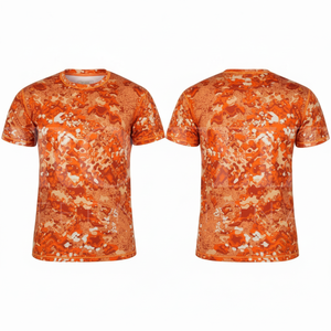 T-shirts à manches courtes personnalisés imprimés camouflage, respirants, décontractés, col rond, pour l'extérieur, vente en gros - Product Image 2