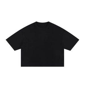 Camisetas de Alta Calidad para Mujer, Camisetas Cortas, 100% Algodón, Corte Cuadrado, Estilo Universitario - Product Image 1