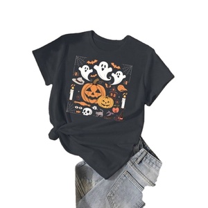 Camiseta holgada con estampado personalizado de alta calidad para mujer, ropa informal con cuello redondo, camisetas de manga corta, camisetas - Product Image 2